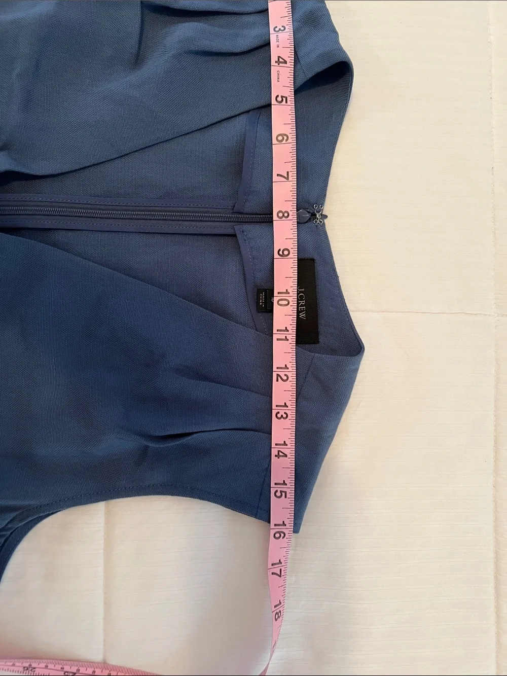 J. Crew Sleeveless V-Neck Lyocell Slate Blue Jumpsuit